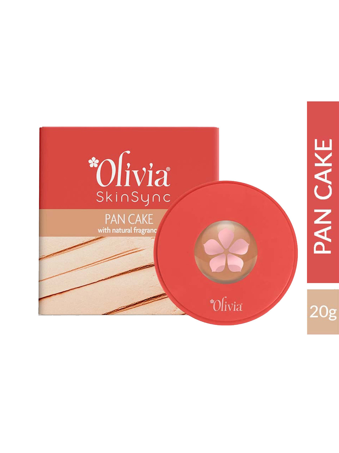 Olivia SkinSync Pan Cake Long-Lasting & Weightless Compact - 30g - Peach Pie 23