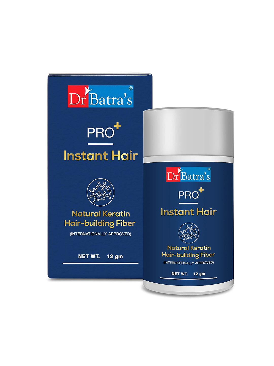Dr. Batras Pro+ Instant Hair Building Fiber With Keratin To Cover Bald Spots - Dark Brown