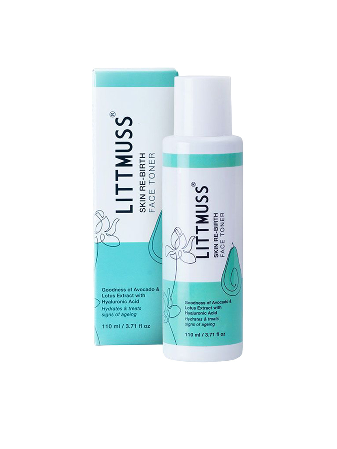 LITTMUSS Skin Re-Birth Face Toner with Avocado Lotus & Hyaluronic Acid - 110ml