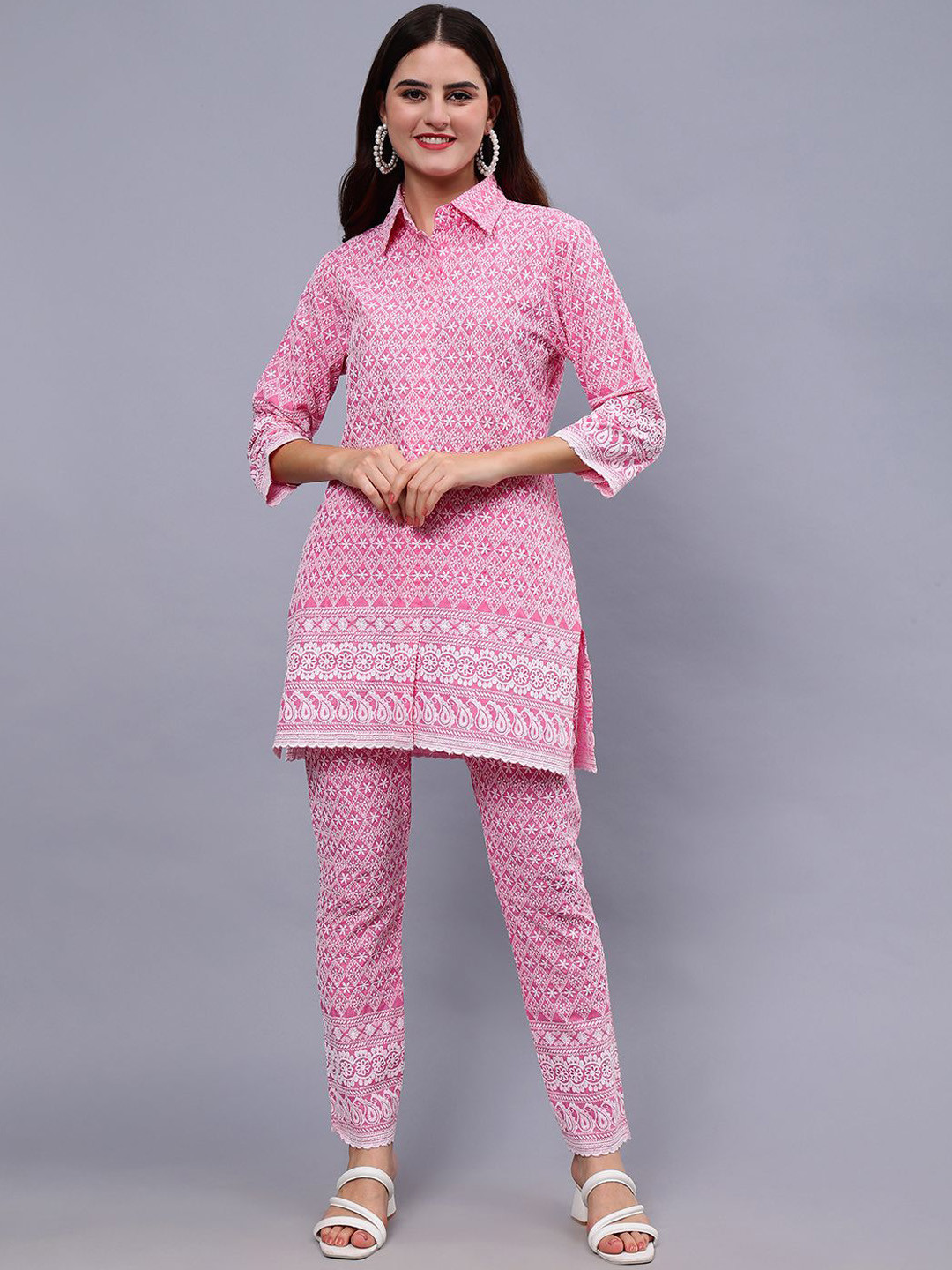 Frolic Rolic Embroidered Cotton Co Ords Set