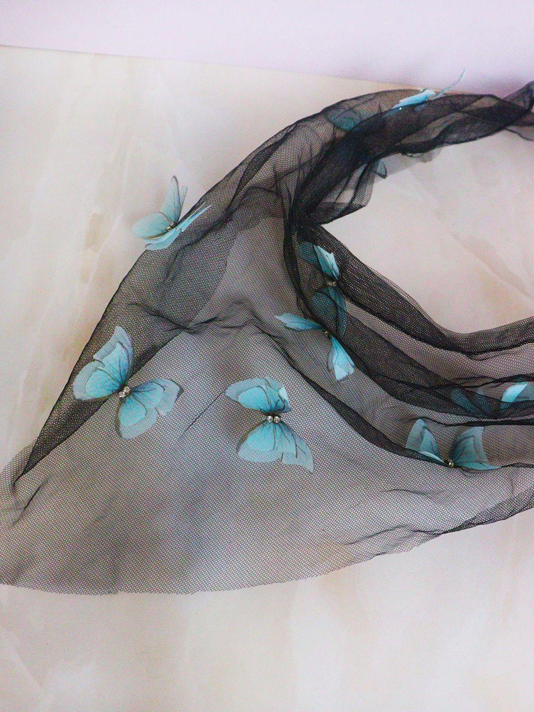 Soho Boho Studio Women Butterfly Embellished Headscarf