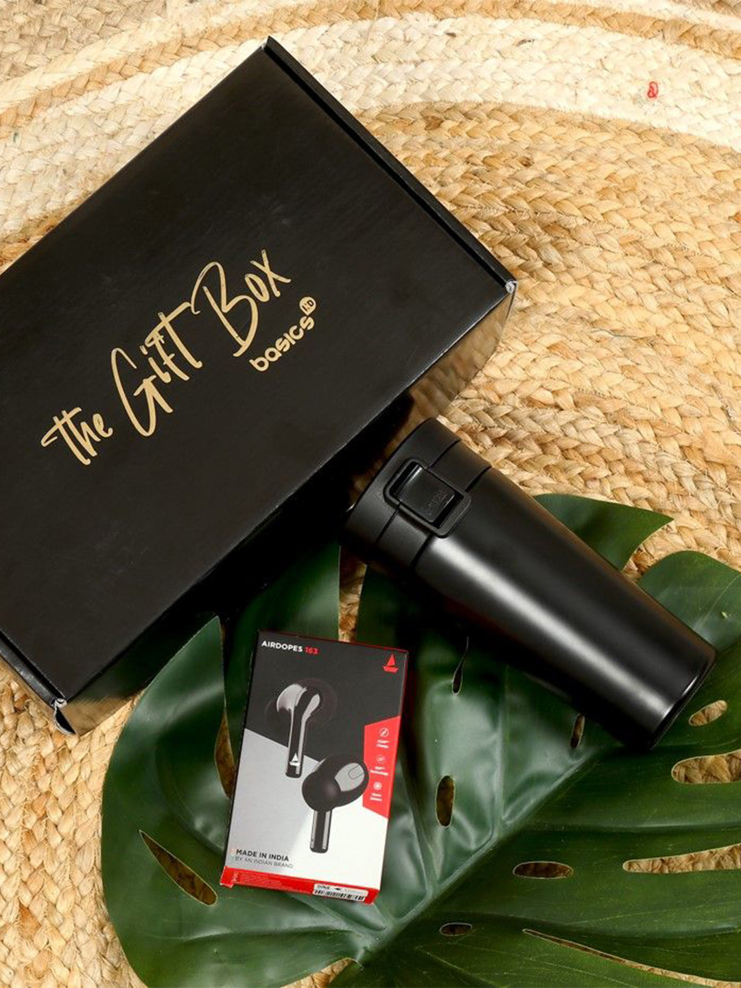 basics IND Boat Airdopes Black 163 M with Push Button Black Mug