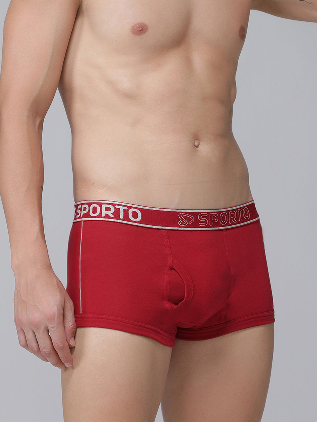SPORTO Cotton Short TrunksSP-TR-M1022-RED-S-1PC