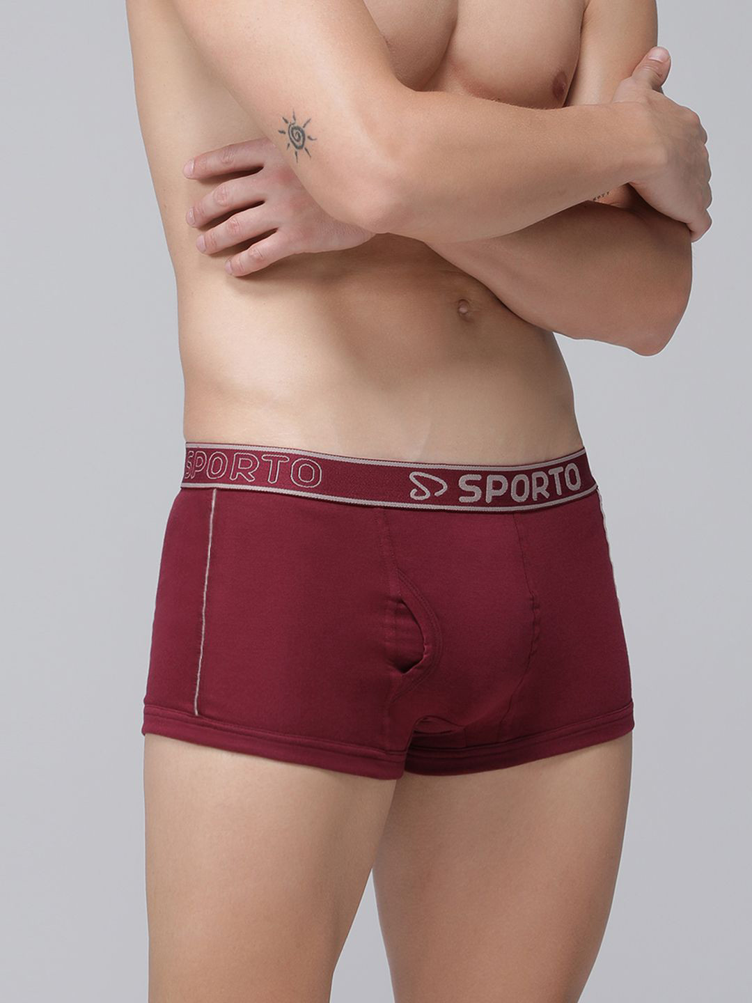 SPORTO Cotton Short TrunksSP-TR-M1022-MA-S-1PC-Maroon