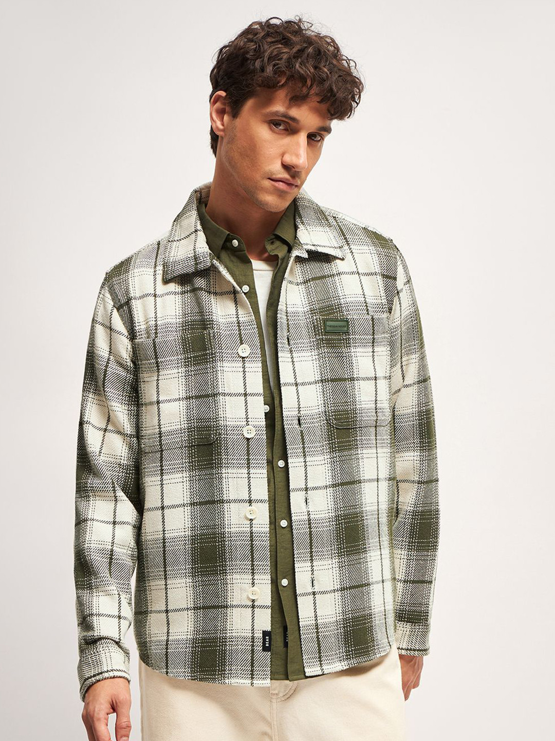 THE BEAR HOUSE Men Tartan Checks Regular Fit Casual Overshirt