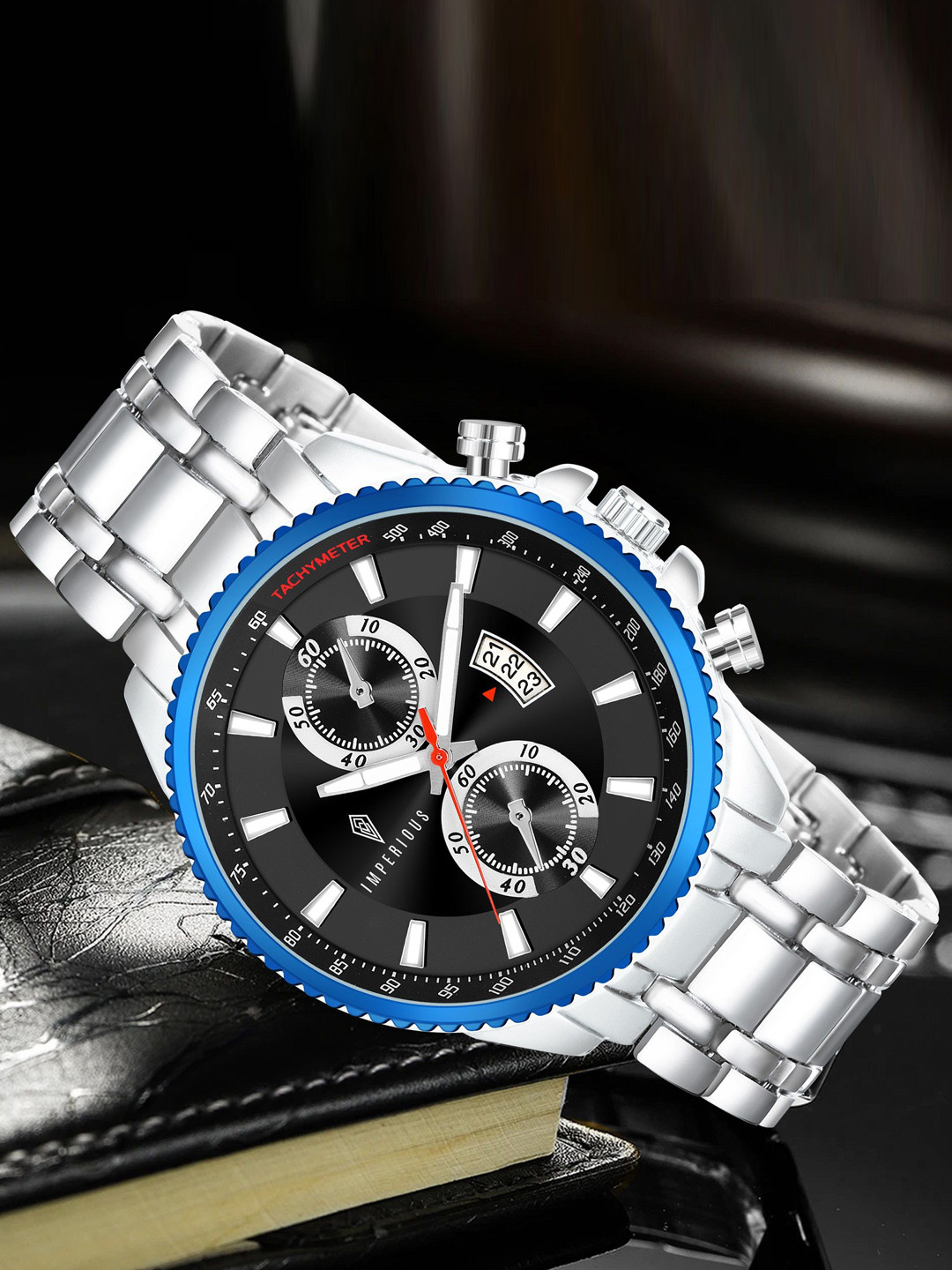 Imperious- The Royal Way Men Dial & Stainless Steel Bracelet Style Straps Analogue Tachymeter Watch IMP SB