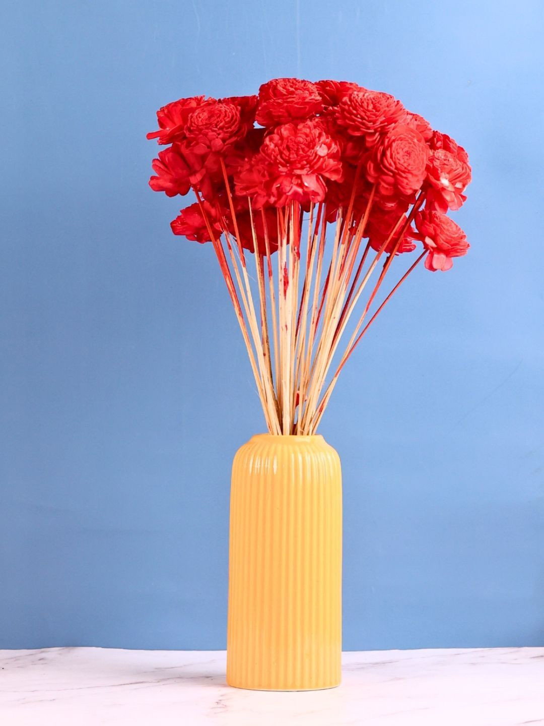 WEAVING HOMES Red Rose Flower Bunch