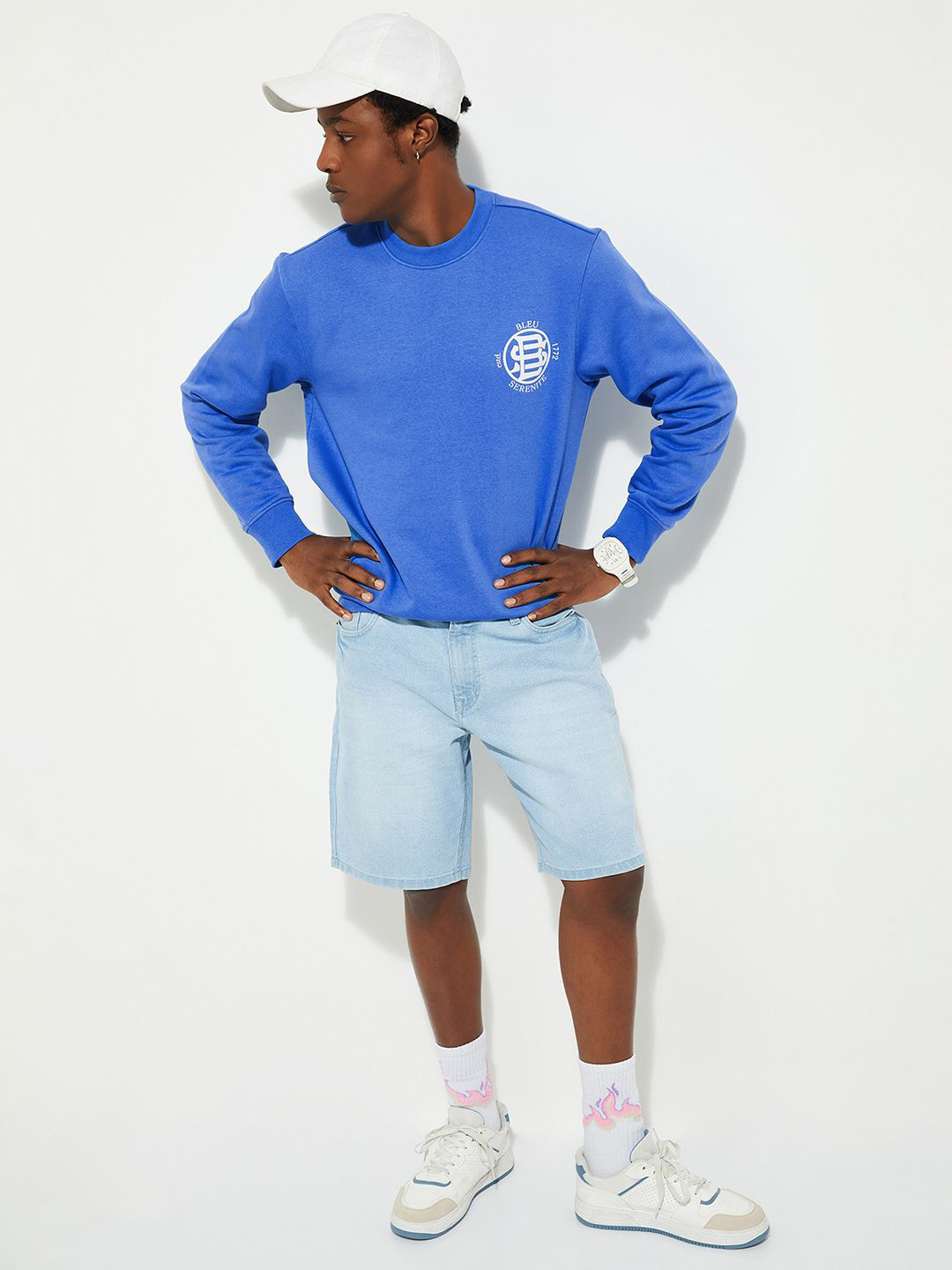 max URB_N Men Placement Printed Sweatshirt