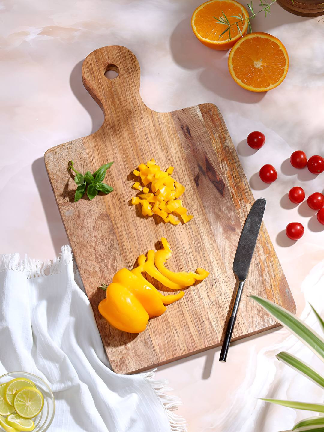 DULI Brown Wooden Rectangle Chopping Board