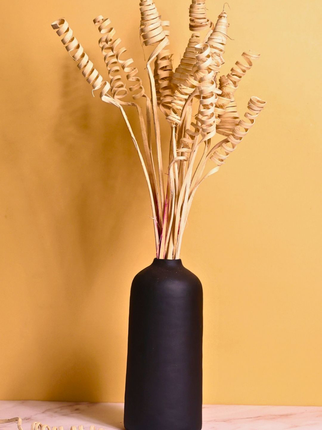 WEAVING HOMES Cream-Coloured Artificial Flower With Pot