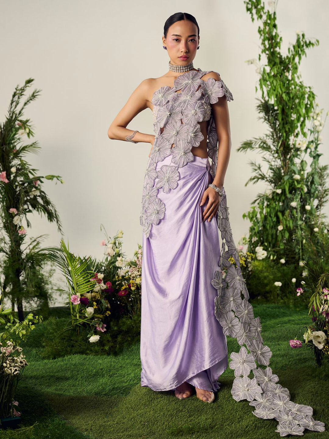 Payal & Zinal Embellished Beads and Stones Organza Saree