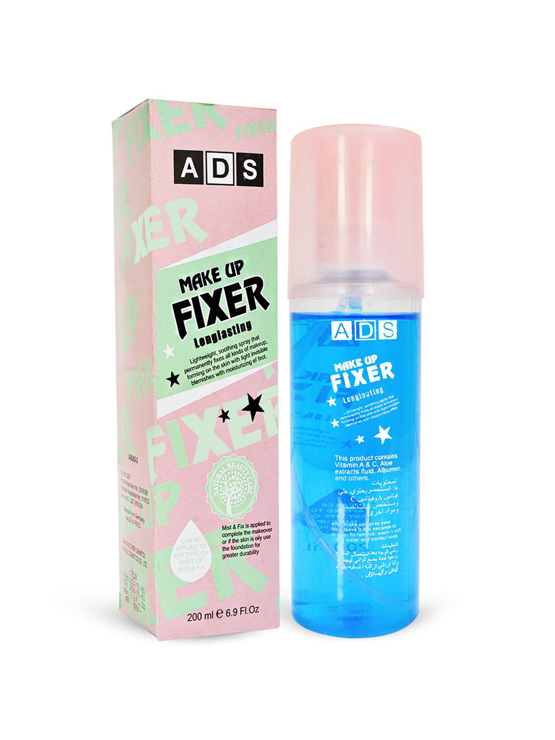 A.D.S Long Lasting Dewy Finish Makeup Fixer Spray With Hyaluronic Acid- 200ml