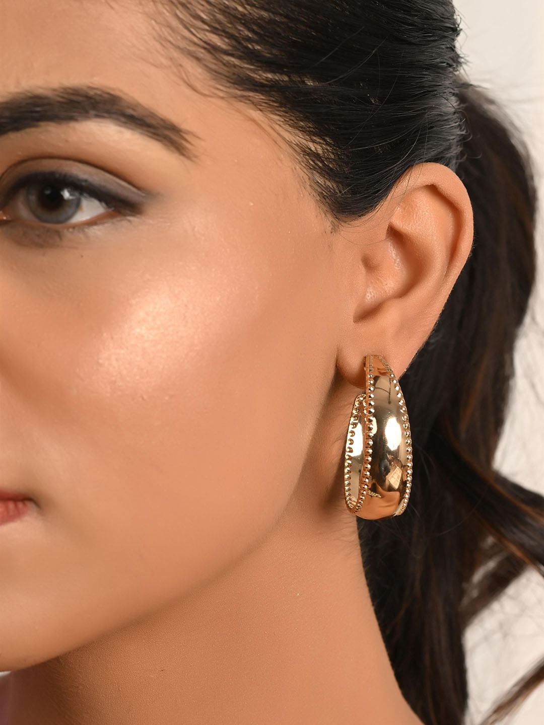 Raf the label Gold-Plated Circular Hoop Earrings
