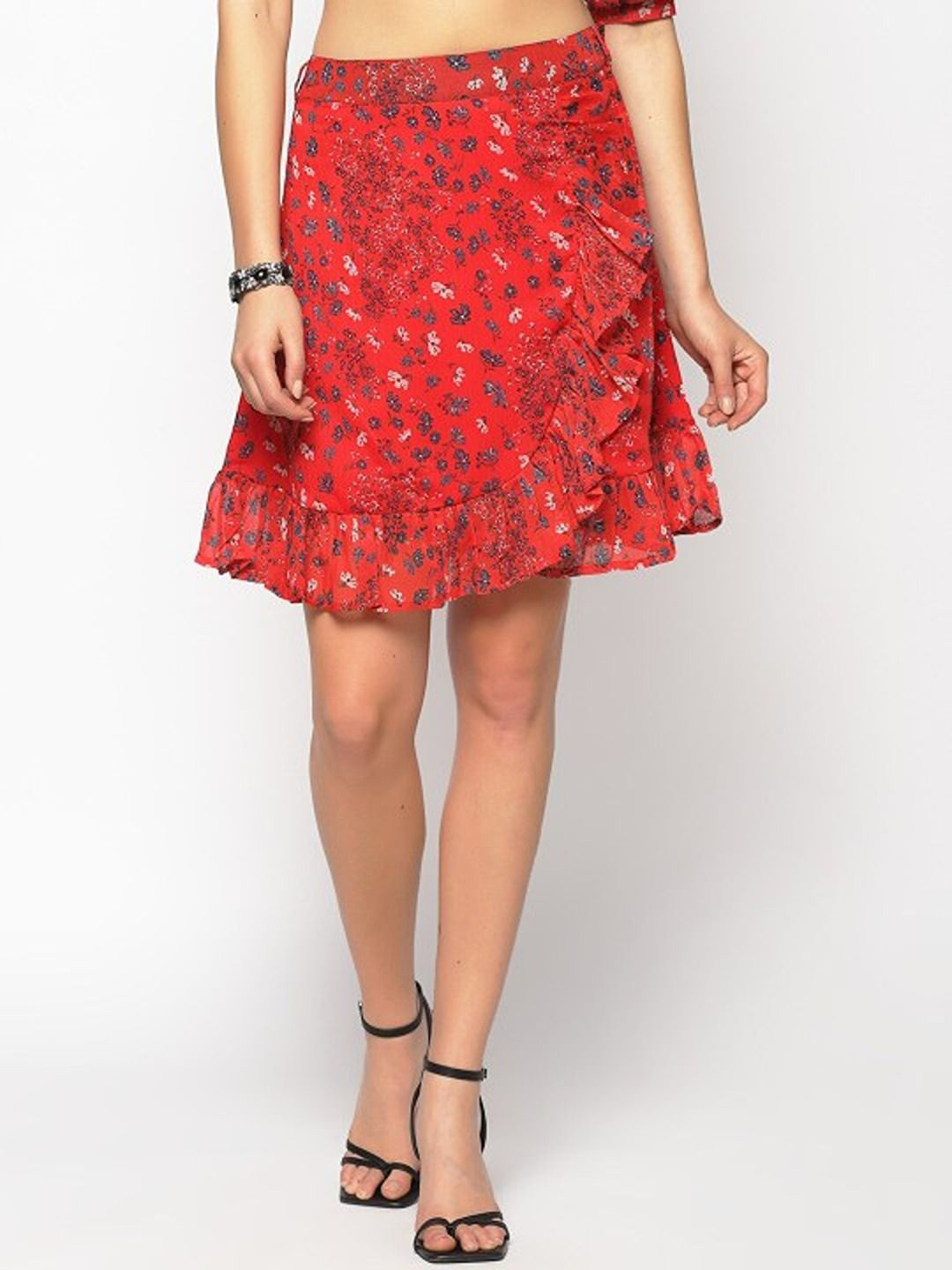 Sera Women Printed Ruffle Skirt