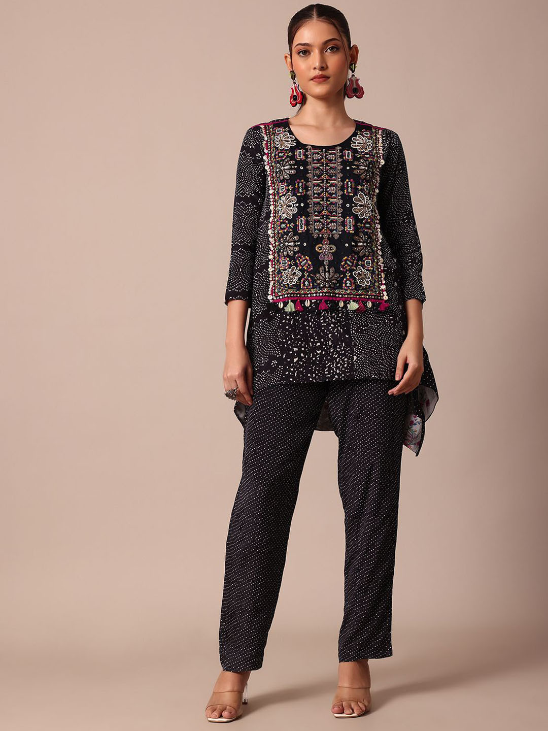 KALKI Fashion Embroidered Kurta &  Pant Co-Ord Set