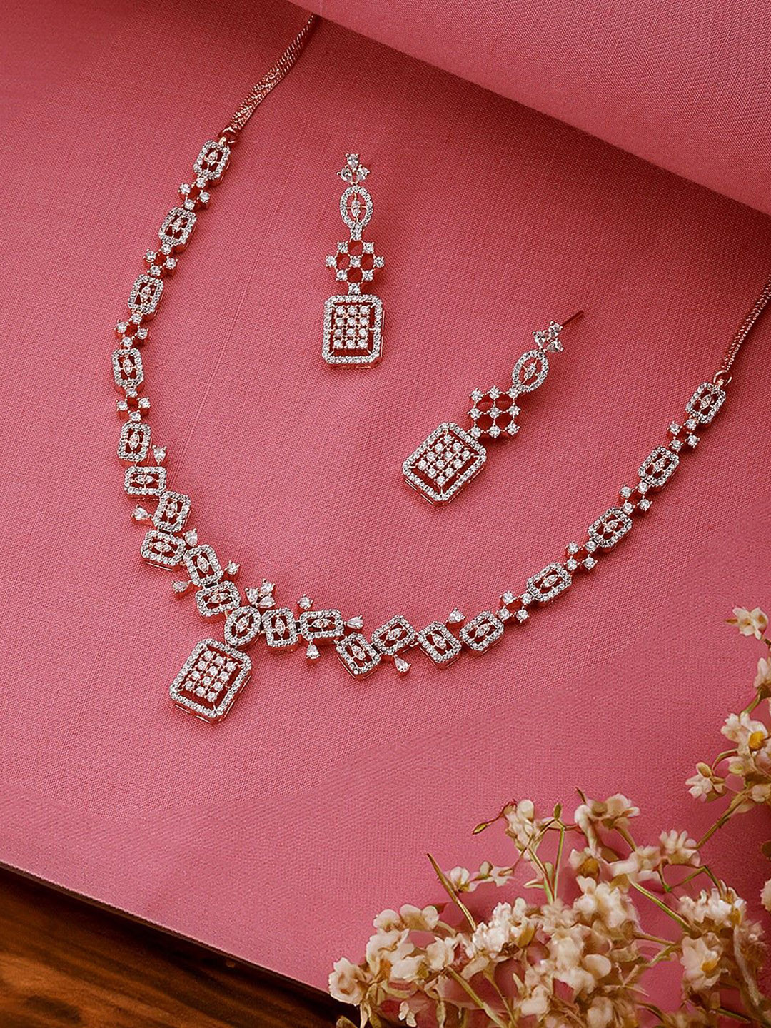 Saraf RS Jewellery AD-Studded Jewellery Set