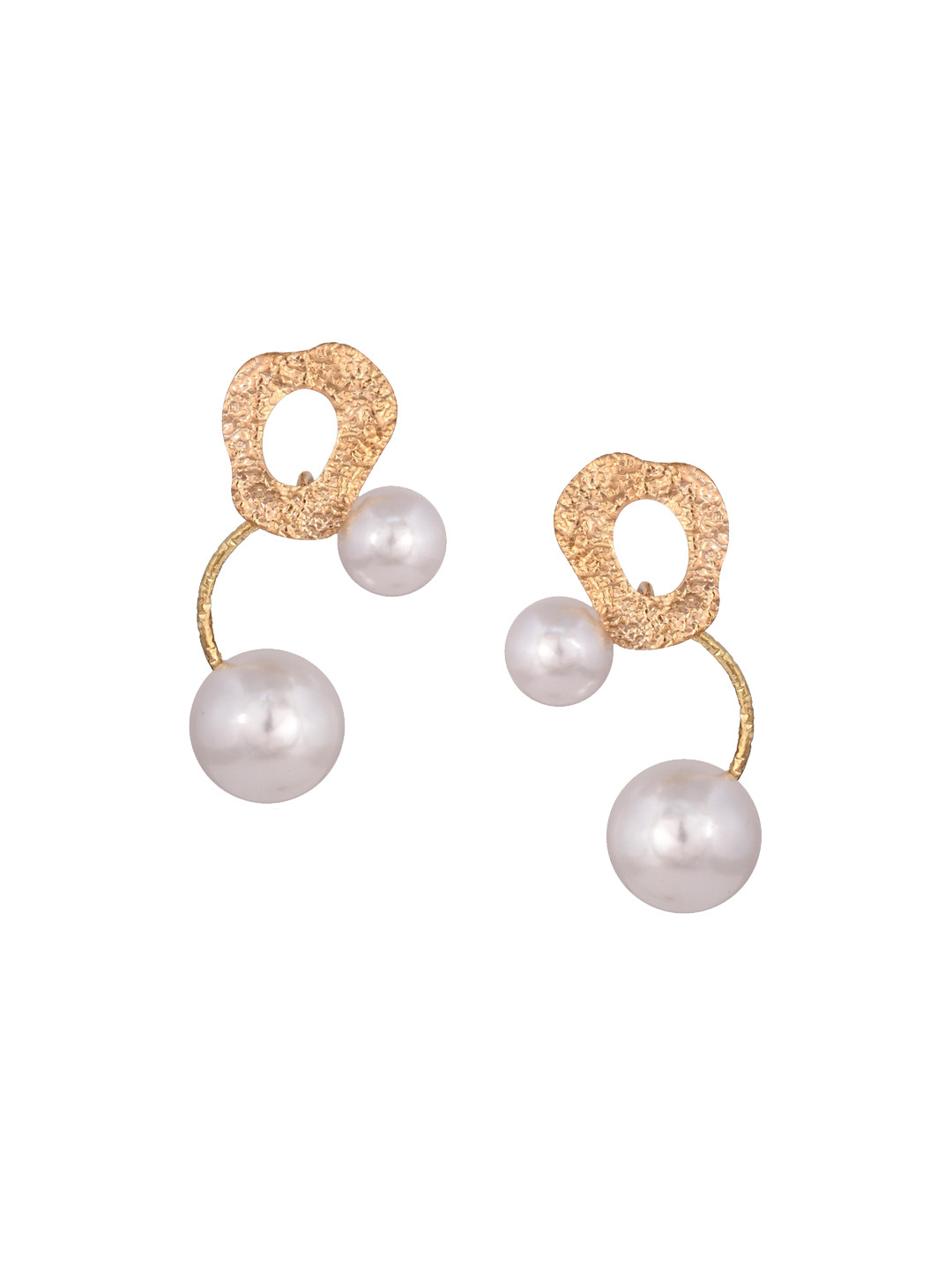 Raf the label Gold-Plated Contemporary Drop Earrings