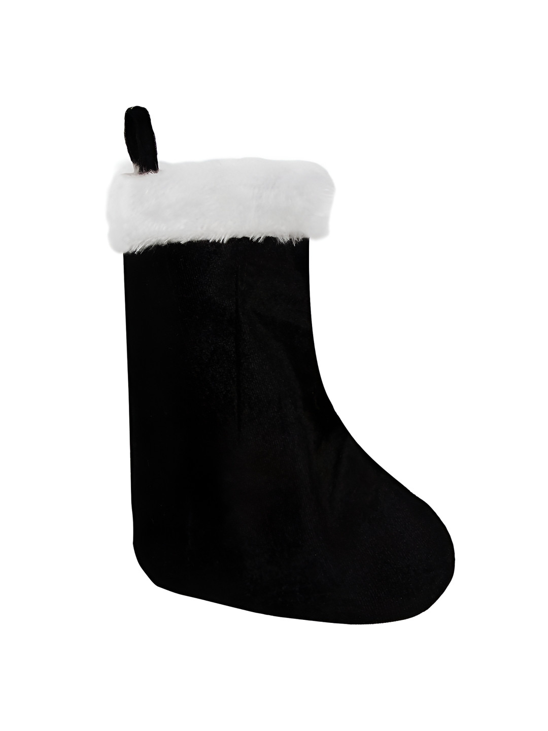 Home Heart Black & White Velvet Christmas Socks