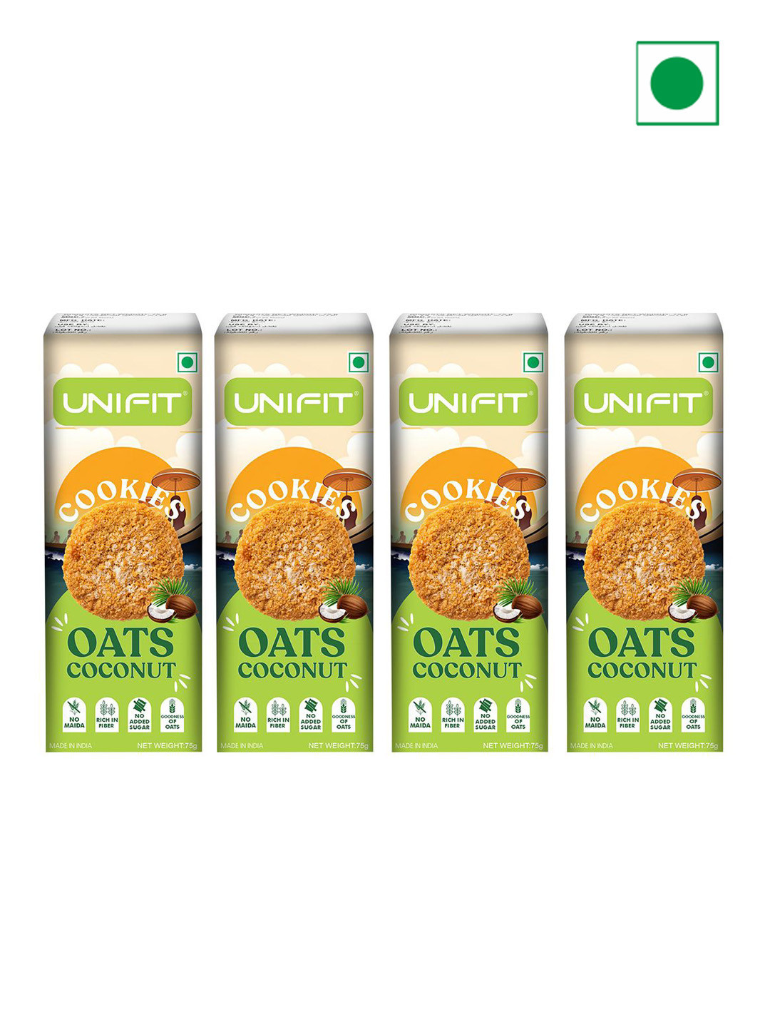UNIFIT Pack of 4 Oats Coconut Cookies