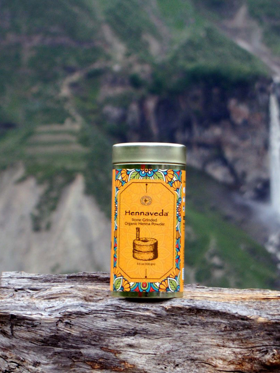 HENNAVEDA Stone Grinded Organic Henna Powder Hair Color 100 g