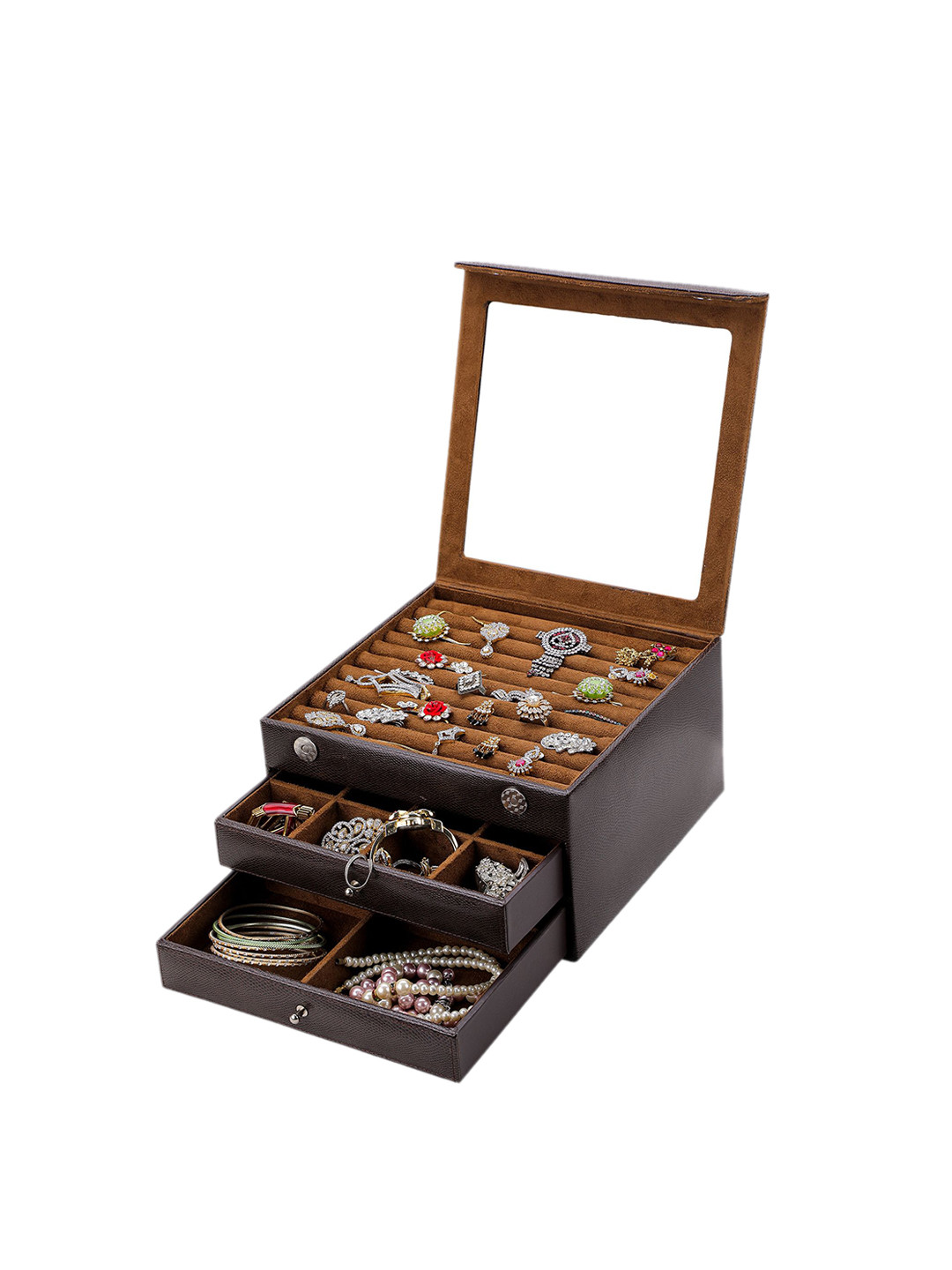 essart Brown Set of 1 Reusable Jewellery Organisers