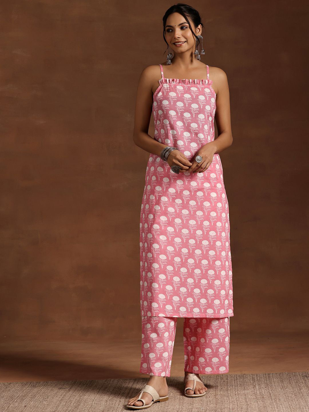 Gerua By Libas Women Floral Printed Regular Pure Cotton Kurta with Palazzos