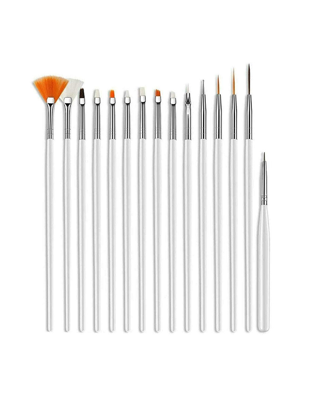 zemglam Set Of 15 Nail Art Gel Design Pen Painting Polish Brush