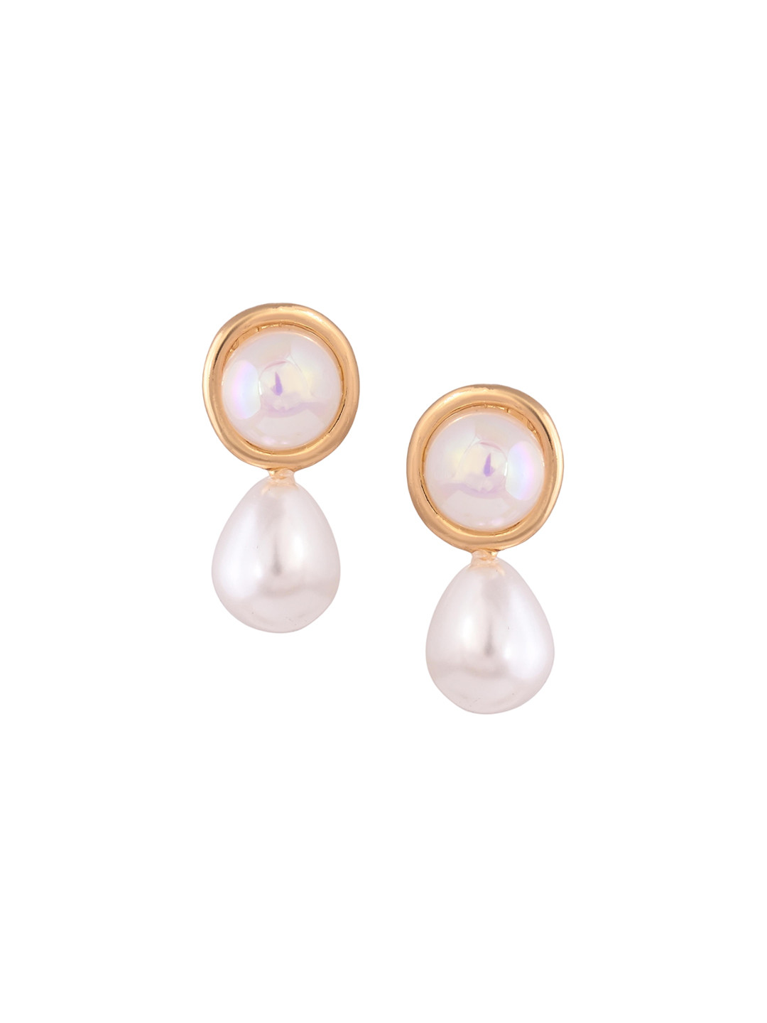 Raf the label Gold Plated Pearl Polki Style Earrings