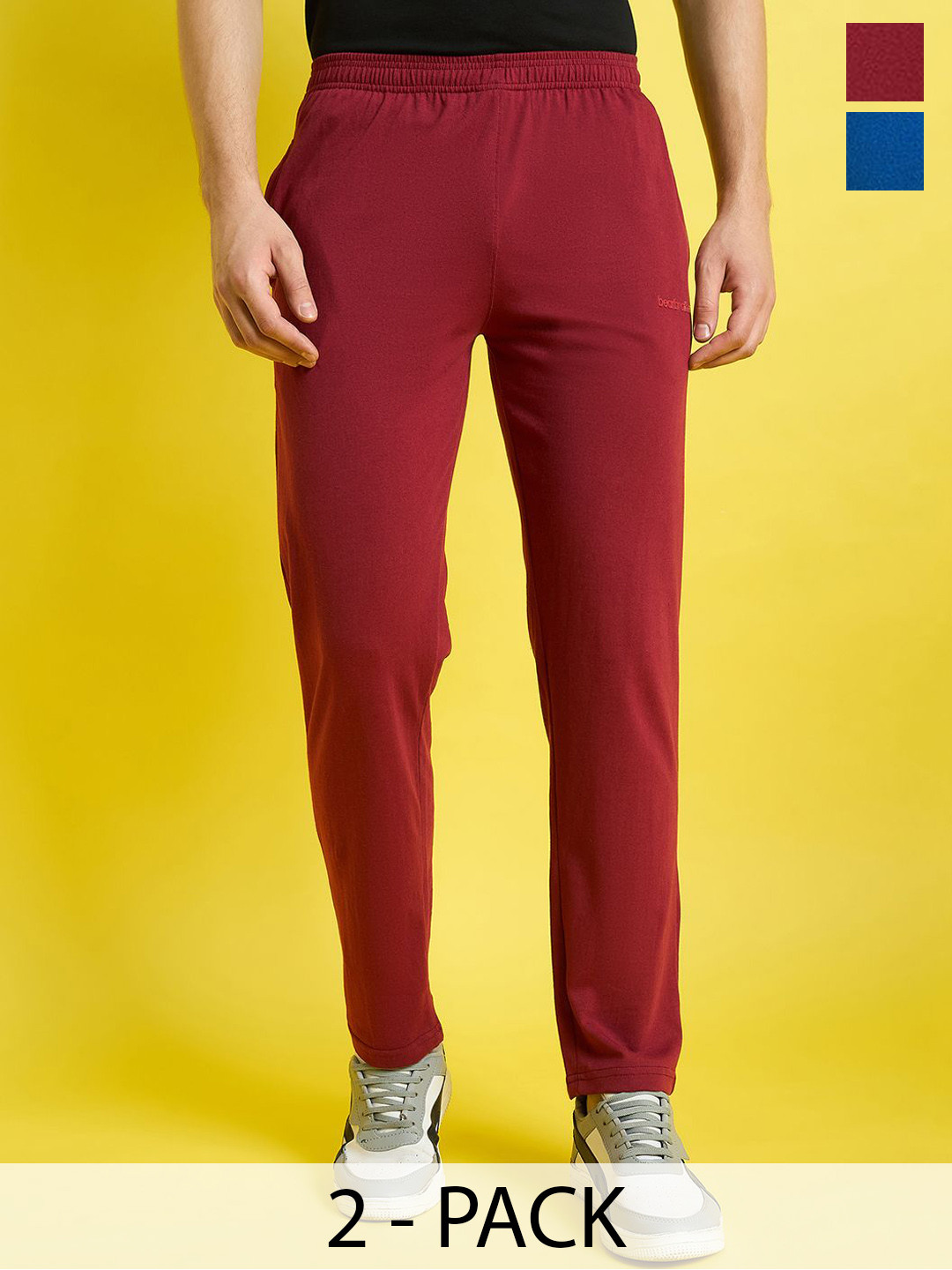 bearbrother Men Pack Of 2  Mid-Rise Track Pants