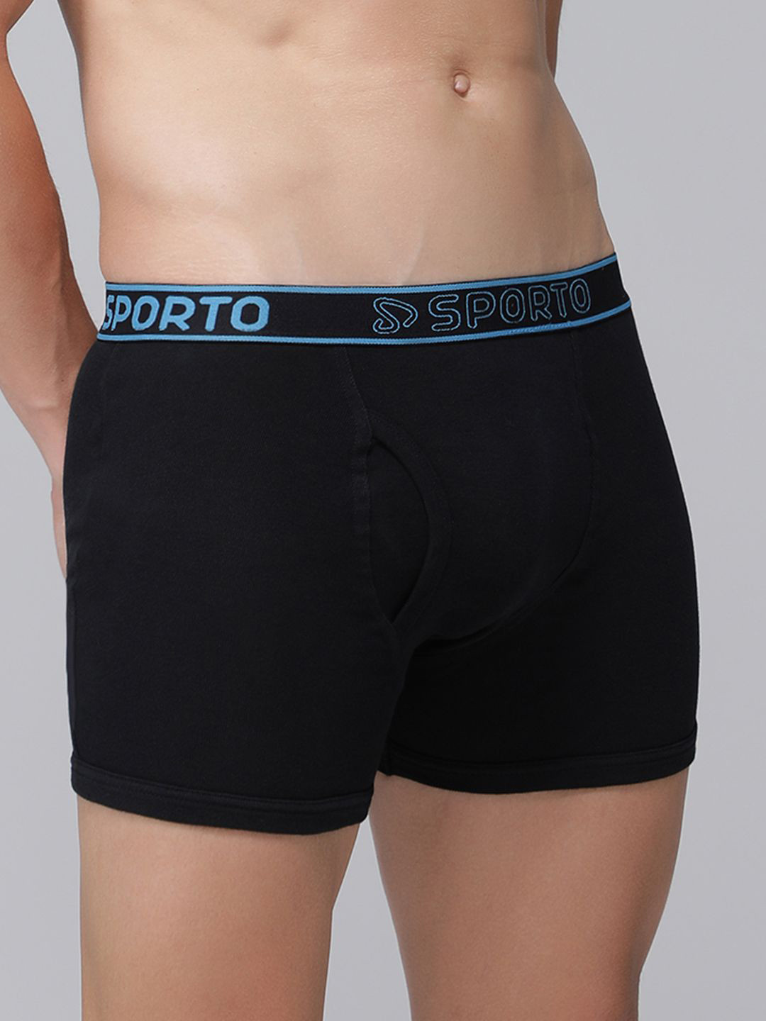 SPORTO Cotton Long TrunksSP-TR-M1030-BLK-XL-1PC