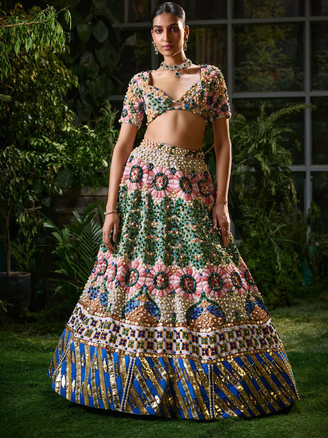 Payal & Zinal Embellished Sequinned Batik Ready to Wear Lehenga