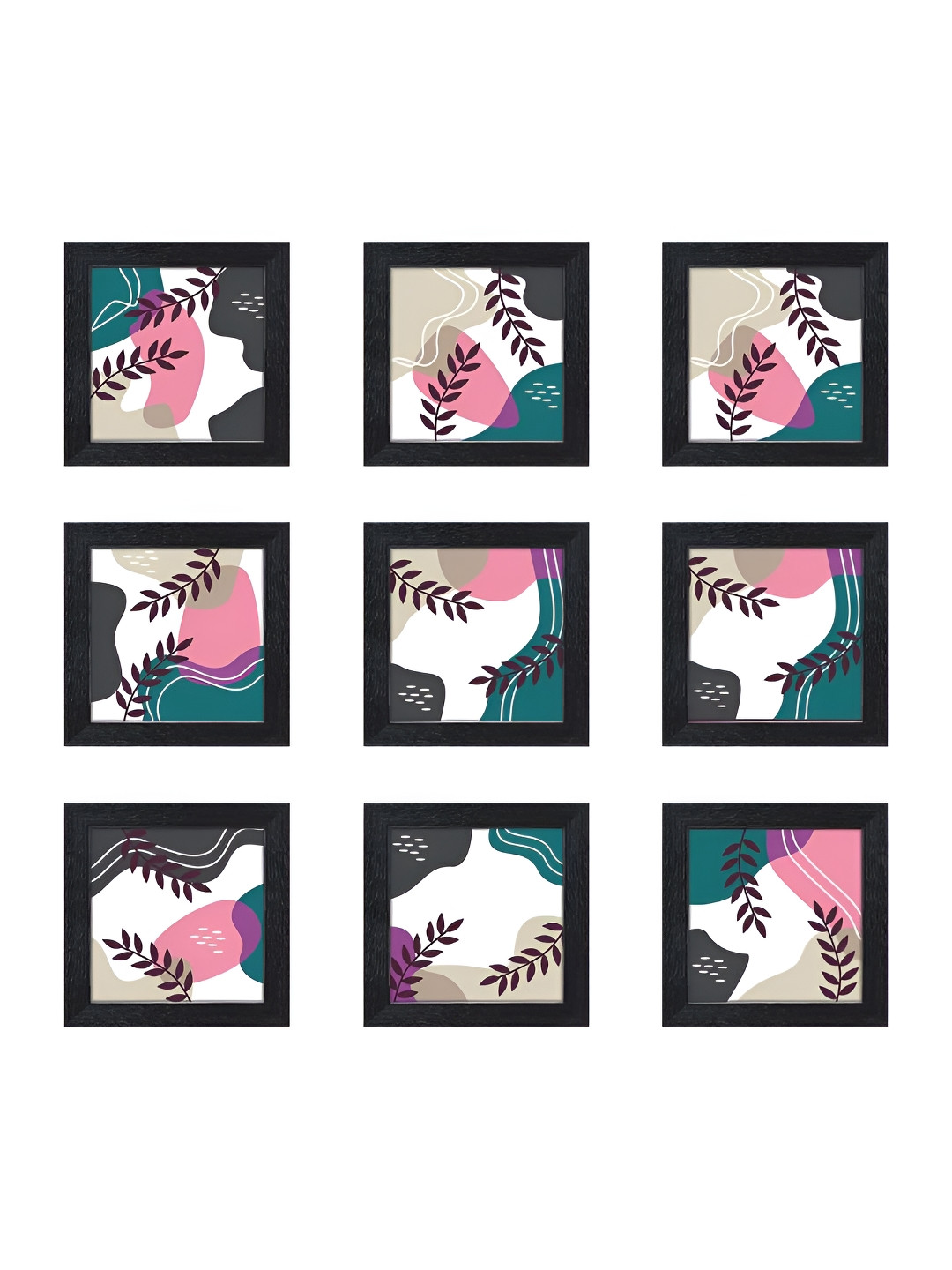 RANDOM Pink & Grey 6 and more Piece Synthetic Wood Other Wall Paintings