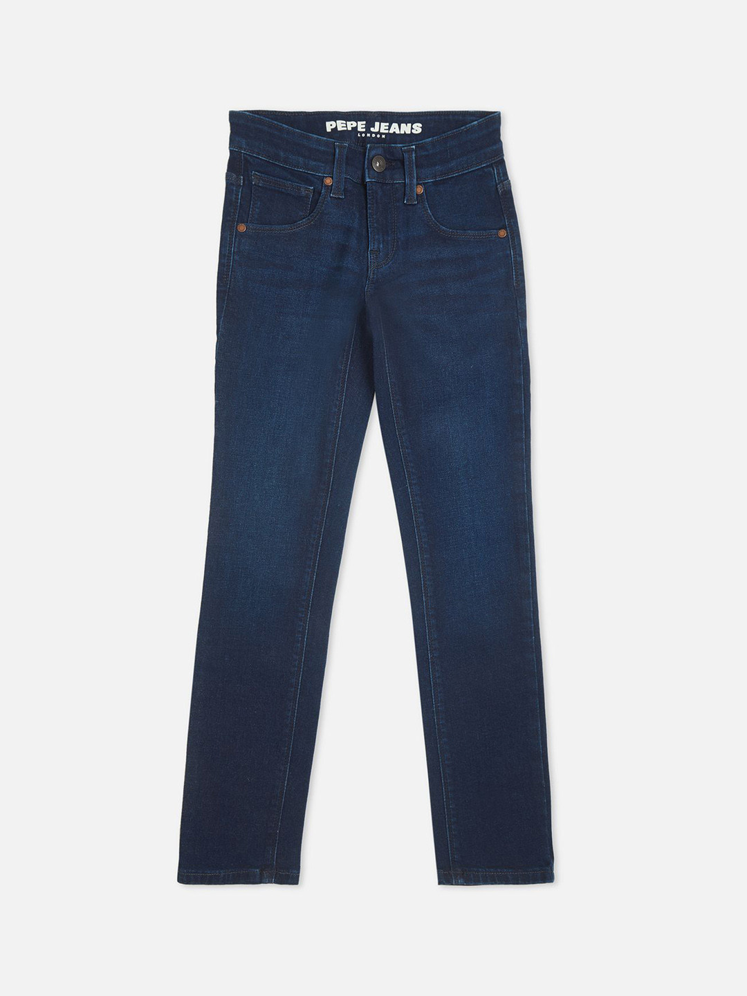 Pepe Jeans Boys Mid-Rise Slim Fit Low Distress Stretchable Jeans