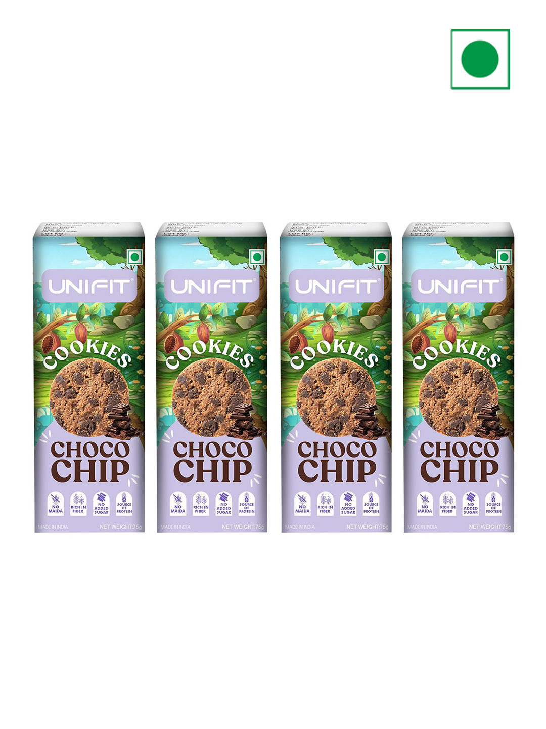 UNIFIT 4 Pcs Choco Chip Cookies