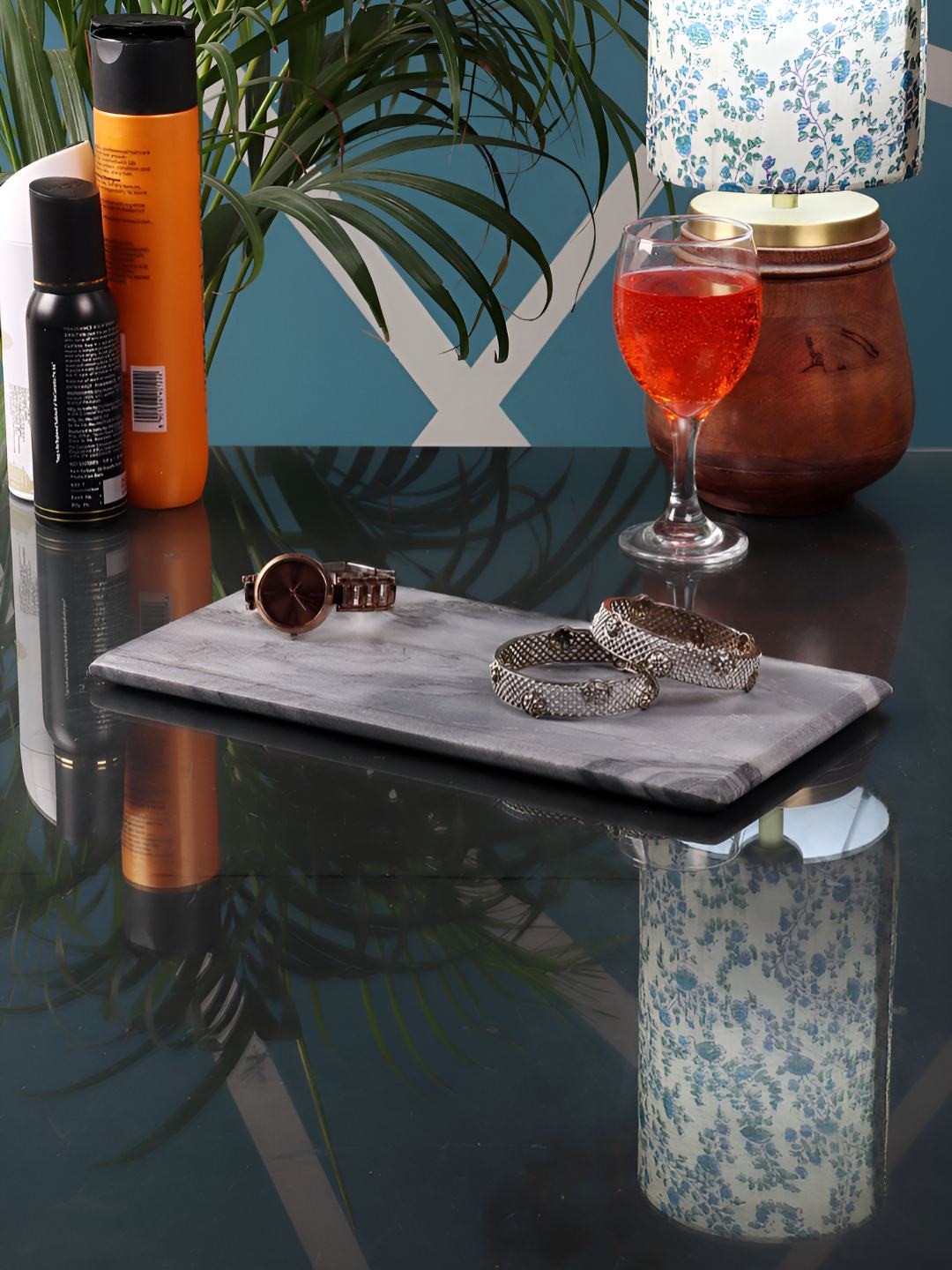 NikkisPride Grey Marble Serving Food Platter