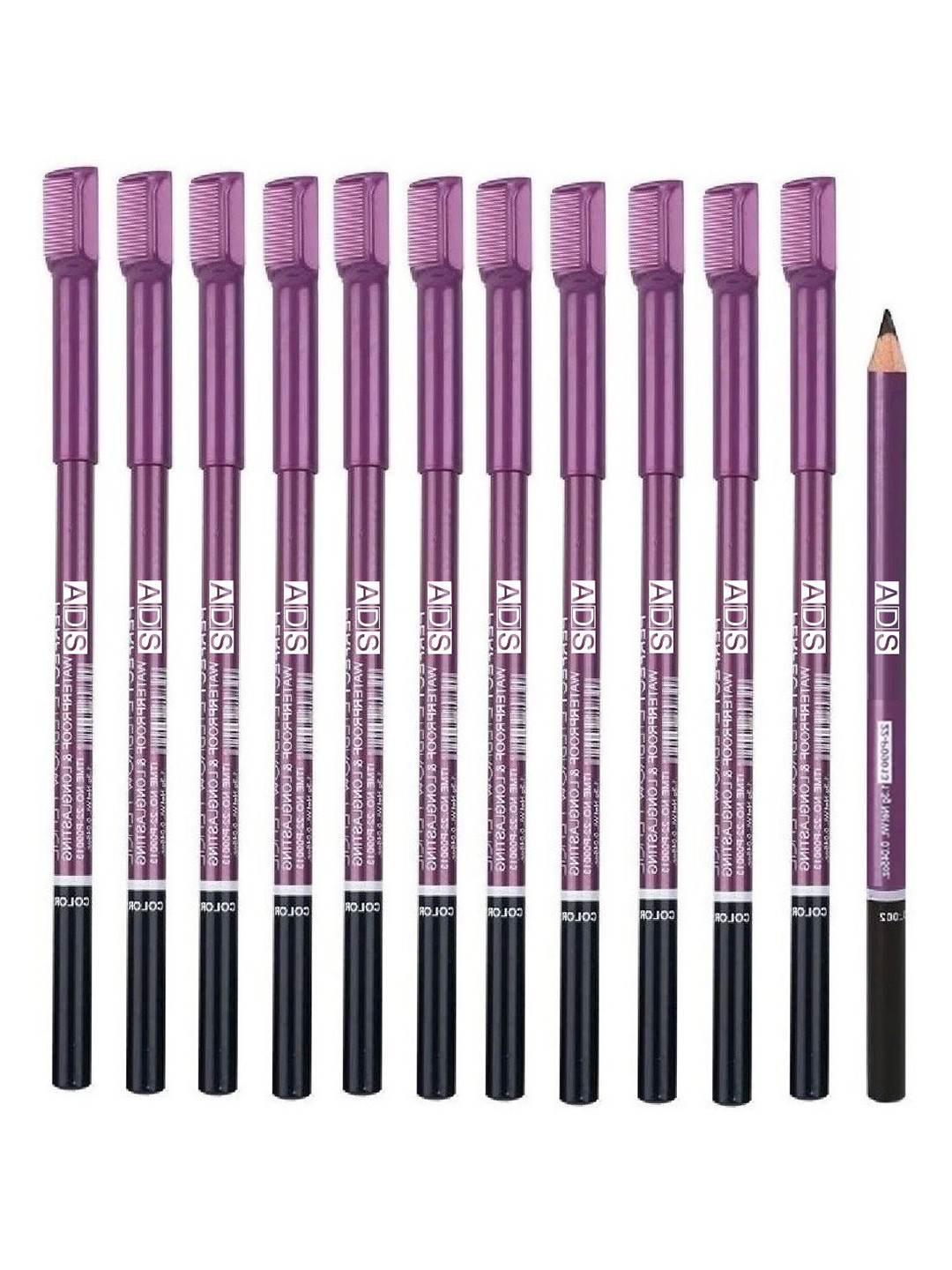 A.D.S Set Of 12 Ultimate All-Day Dramatic Eyes Eyeliner- 10gm Each