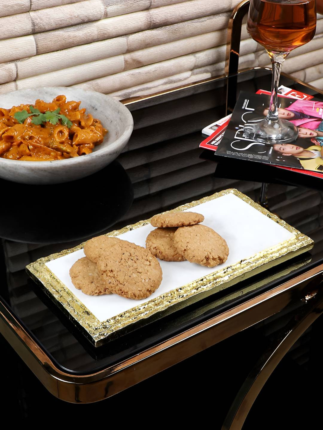 NikkisPride White Marble Serving Food Platter