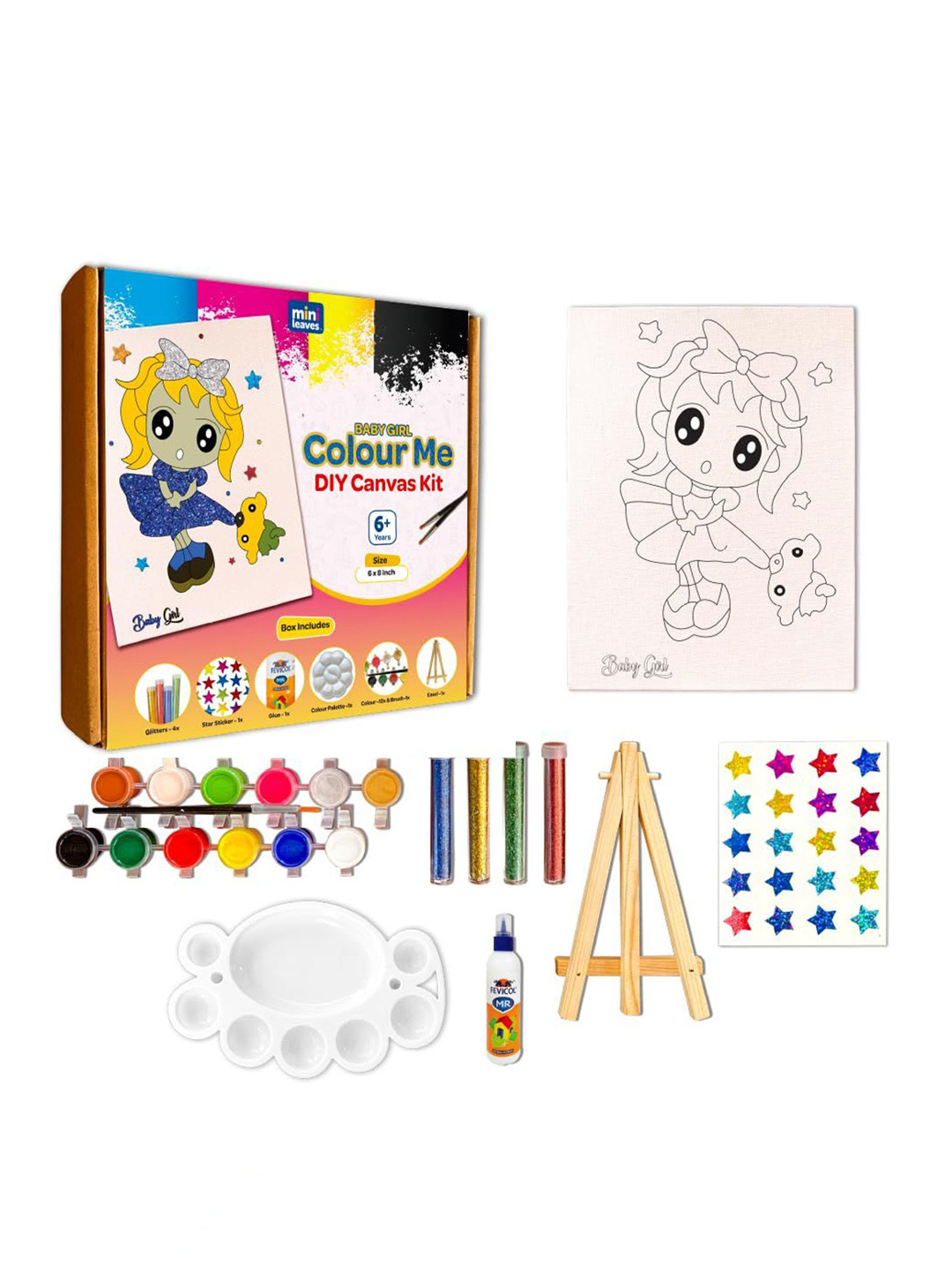 Mini Leaves Colour Baby DIY Craft Art Paint Kit