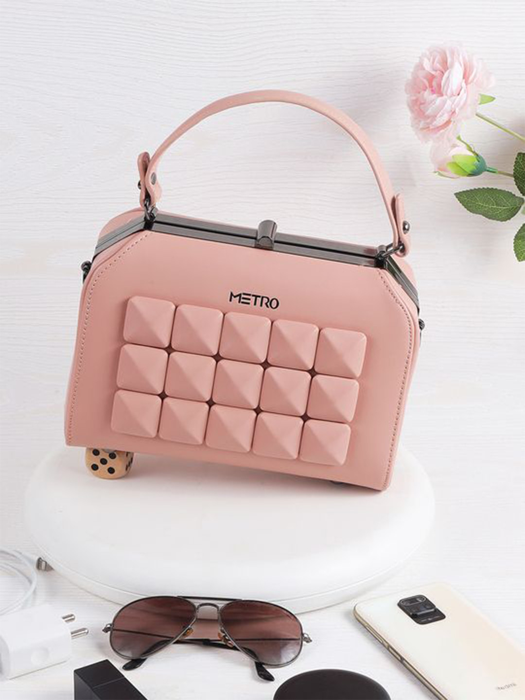 Metro Textured Cut Work Purse Clutch