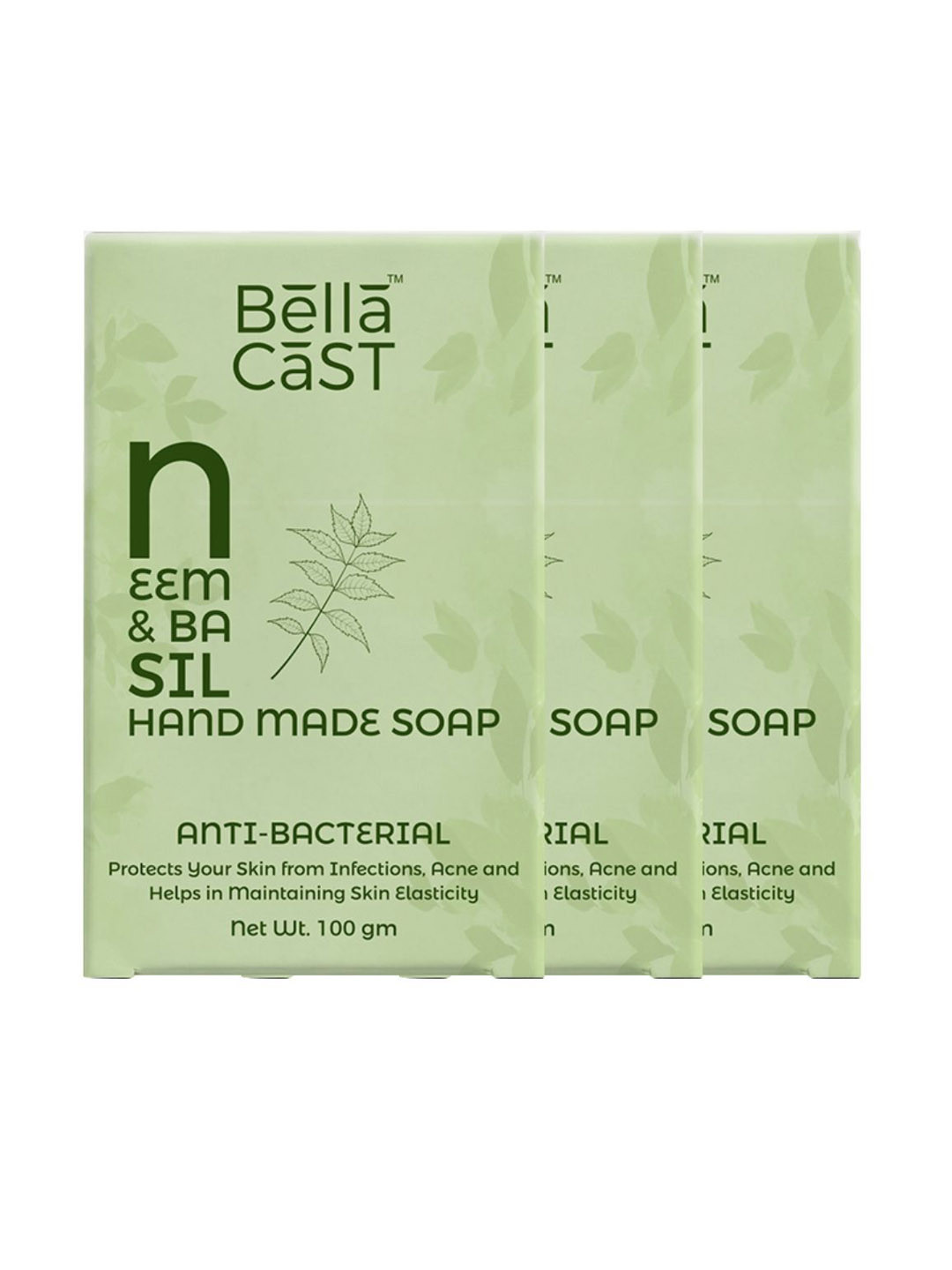 BellaCast Neem & Basil Hand Made Anti-Bacterial Soap - 100g