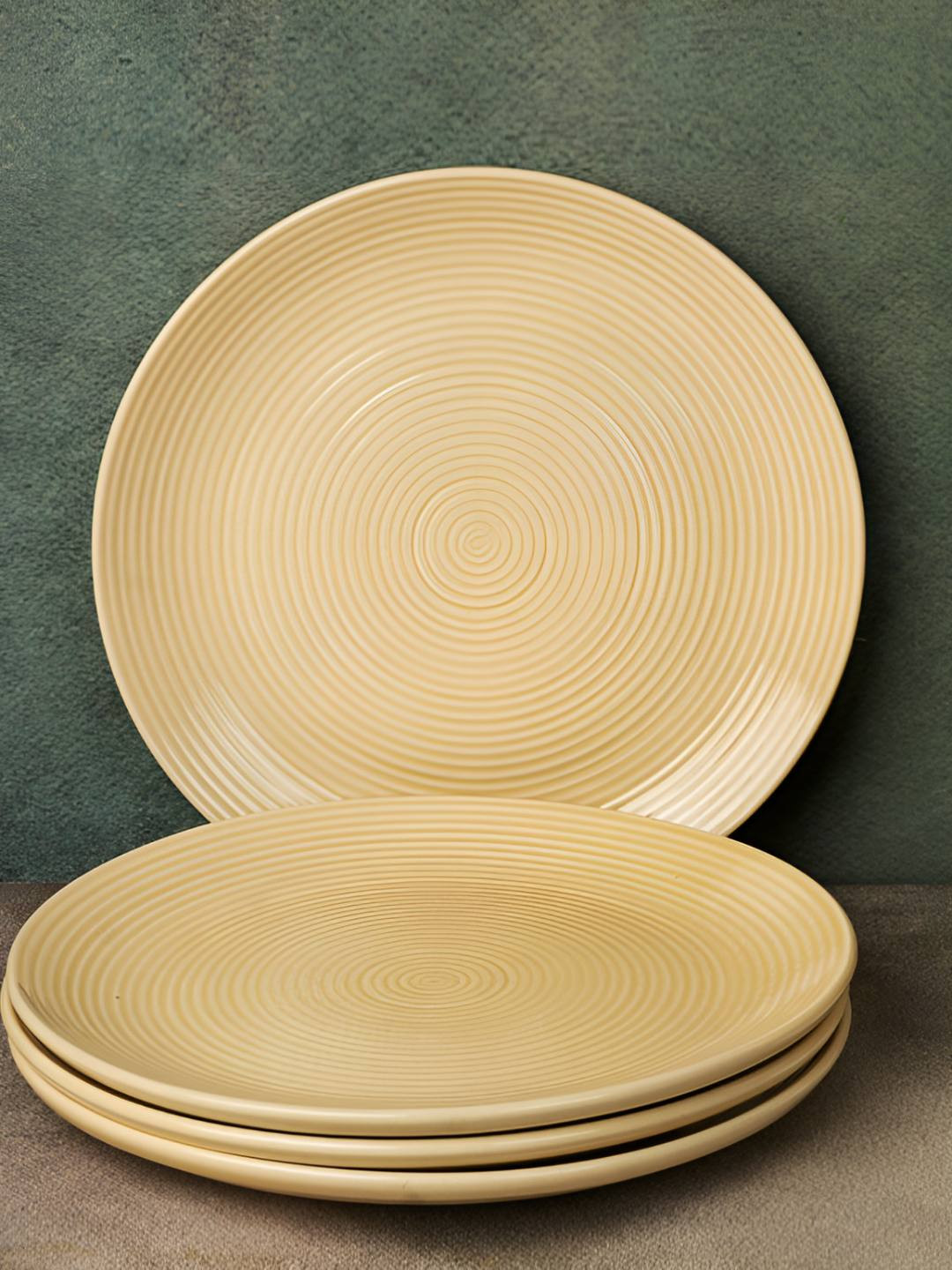 BODHI HOUSE Tan Solid Ceramic Microwave Safe 8 Piece Dinner Set