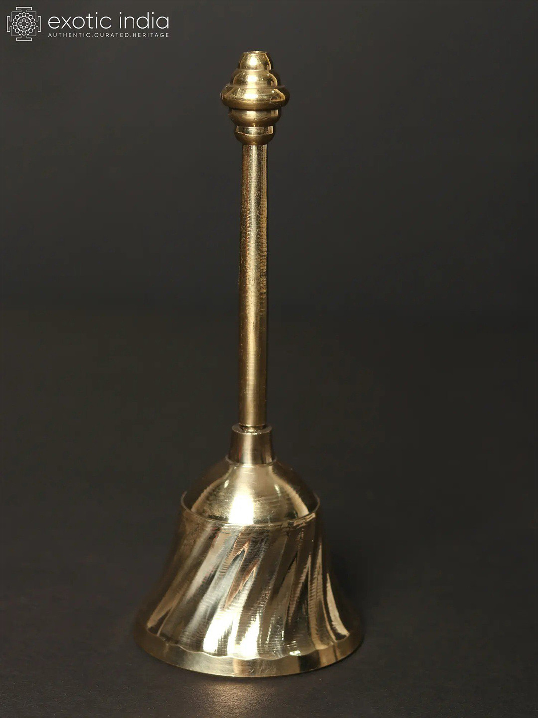 Exotic India Brass Puja Handheld Bell