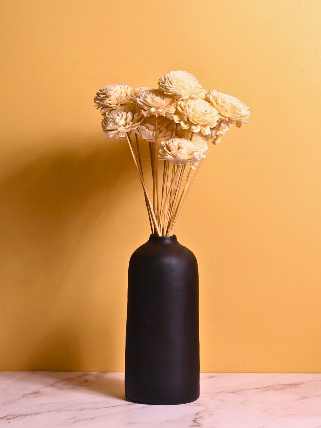 WEAVING HOMES White Roses Artificial Flower Bunch