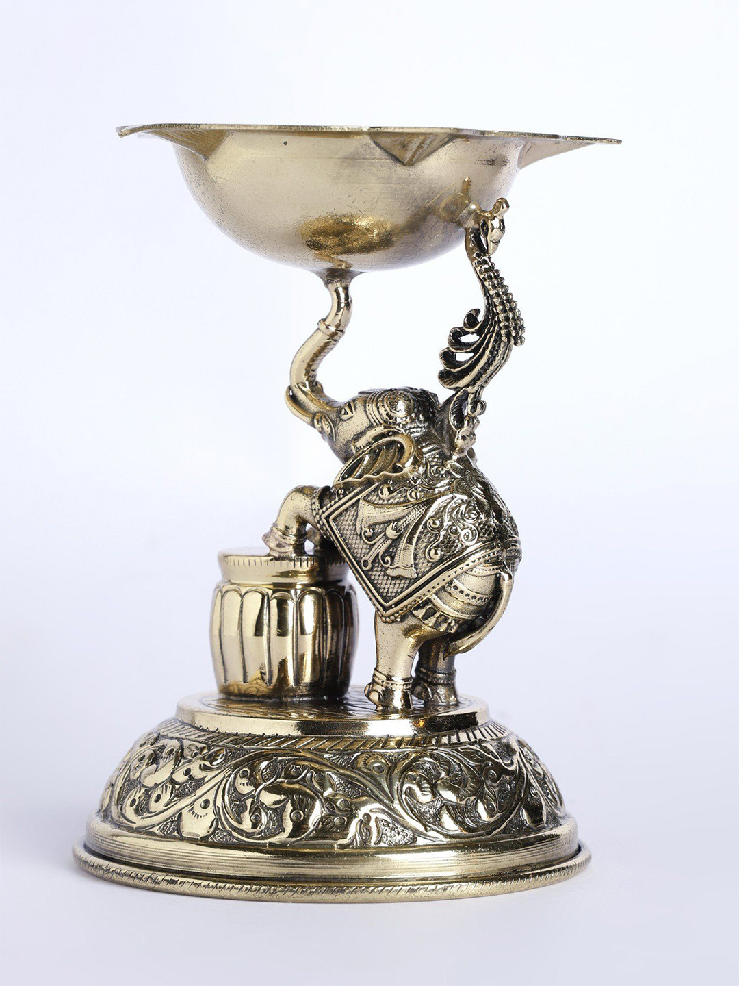 Exotic India Brass Elephant Lamp