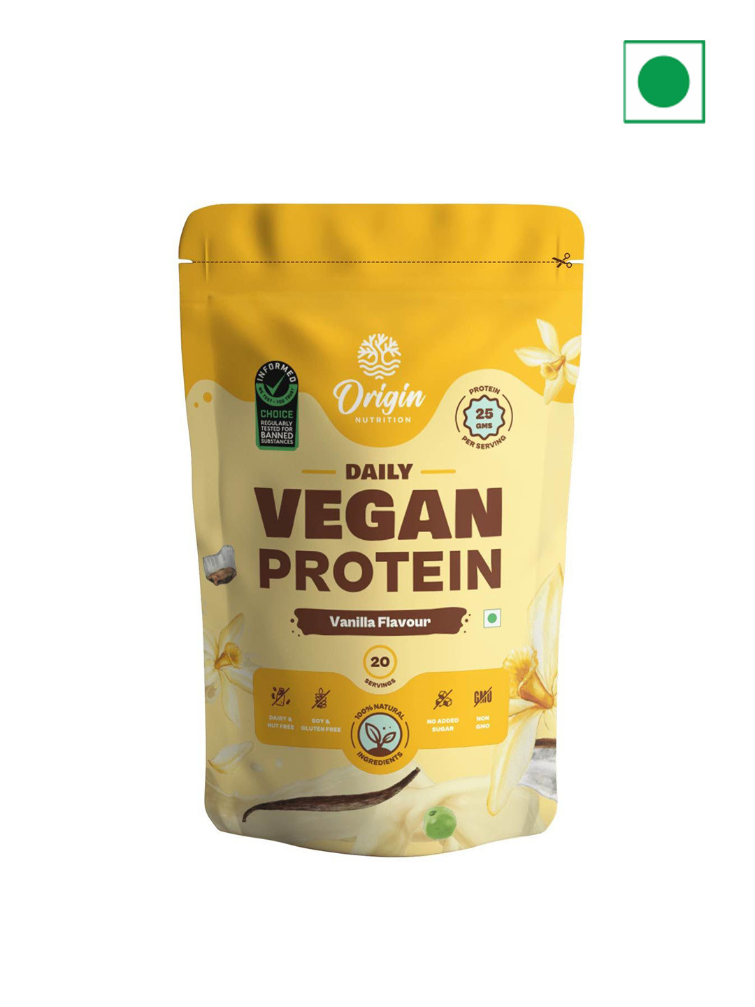 Origin Nutrition Daily Plant Protein Vanilla Flavour 794g