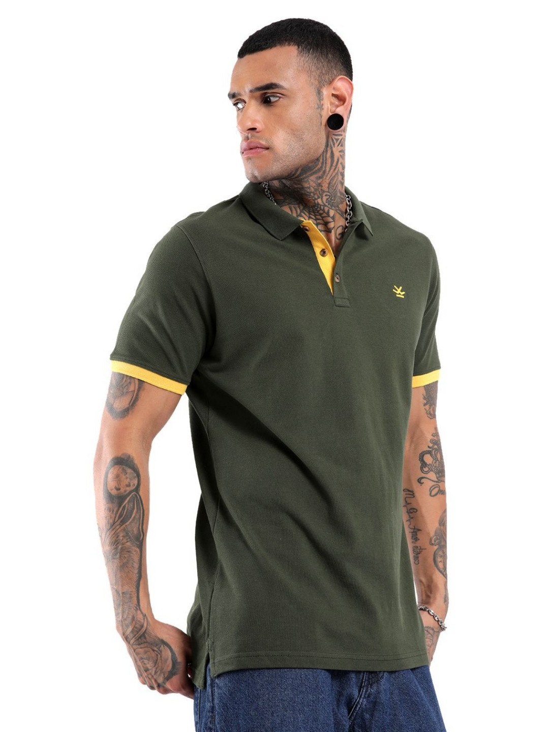 WROGN Classic Polo Collar Slim Fit Cotton T-shirt