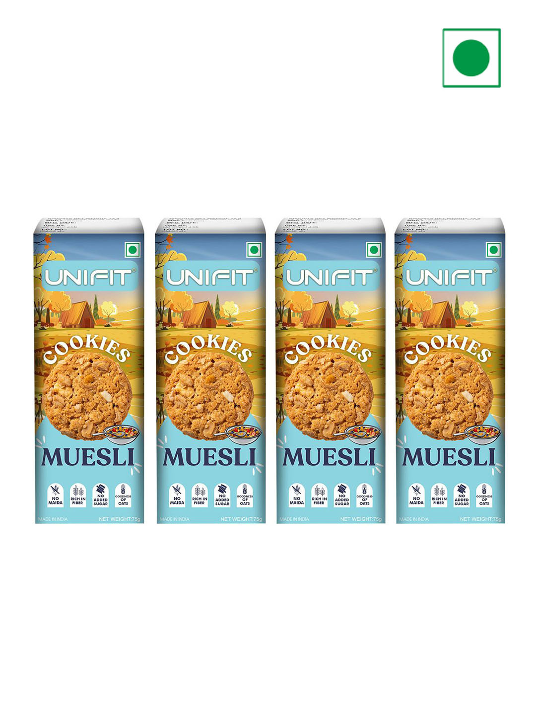 UNIFIT 4 Pcs Muesli Cookies