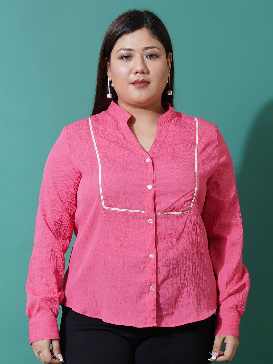 U&F Beyond Women Relaxed Opaque Formal Shirt
