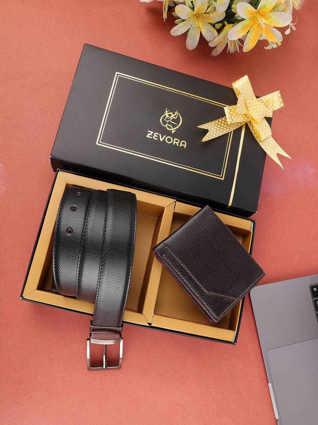 ZEVORA Men Accessory Gift Set Of Wallet With Belt