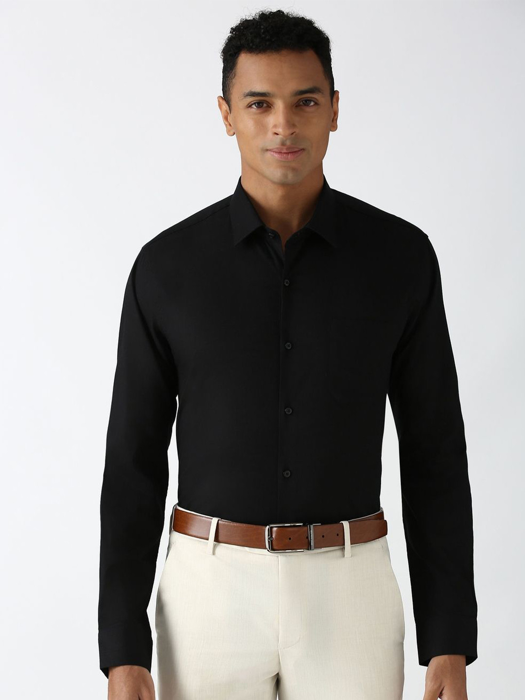 Peter England Men Slim Fit Opaque Formal Shirt